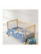 Kentia Velvet Blue Cot Blanket 100x140cm