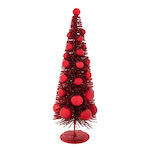 Arbore Decorativ De Crăciun 40cm Decorat Roșu A...