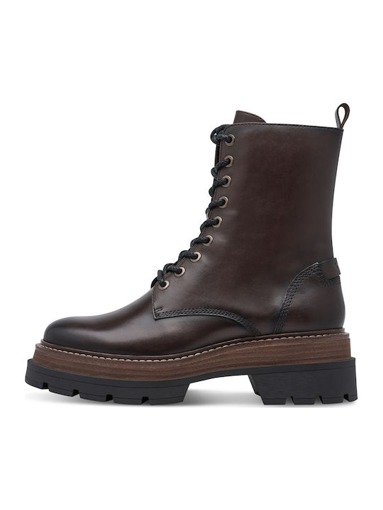Tamaris Leather Women's Ankle Boots Brown