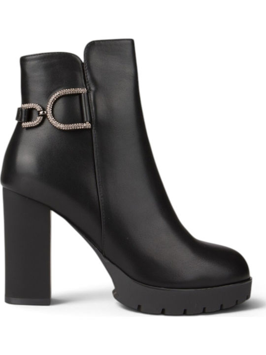 Damen Stiefeletten mit Hochabsatz Schwarz