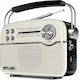 Sven SRP-500 Handheld Radio Wiederaufladbar mit Bluetooth und USB Weiß