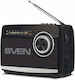 Sven SRP-155 Handheld Radio Wiederaufladbar mit Bluetooth und USB Schwarz
