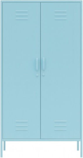 Δίφυλλη Ντουλάπα Color Μεταλλική 90x55x190εκ.