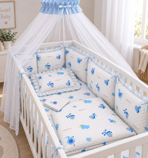 Beboulino Baby Bettwäsche-Set Für Krippe Tiere Blau 2 Stück Beboulino Baby Bettwäsche-Set Für Krippe Tiere Blau 2 Stück