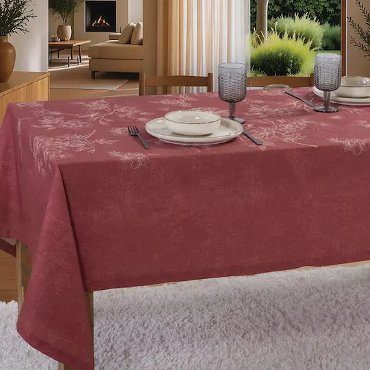 Nef-Nef Homeware Tablecloth Cotton Dream Bordo 140x240cm