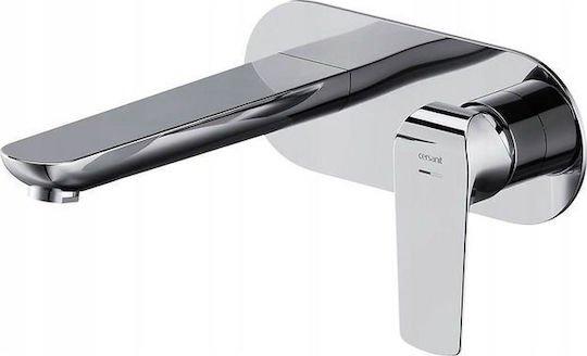 Cersanit Built-in Mixer & Supply Set for Bathroom Sink Silver
