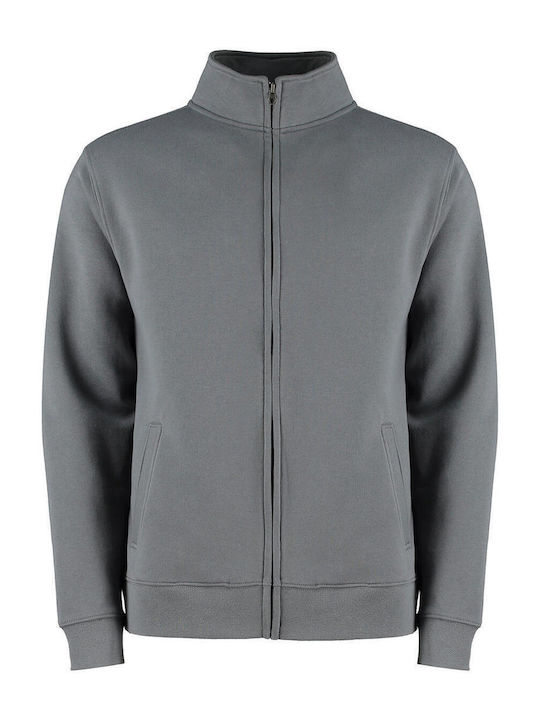 Kustom Kit Men's Promotional Cardigan Dark Grey Marl