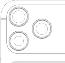Back Kamera-Rahmenring Nur Iphone 17 Pro 17 Pro Max Silber 3-teiliges Set Back Kamera-Rahmenring Nur Iphone 17 Pro 17 Pro Max Silber 3-teiliges Set