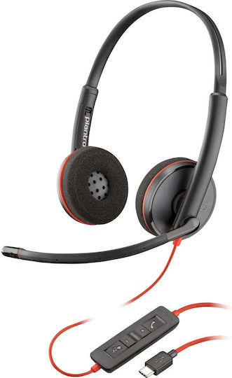 HP Blackwire C3220 Auf dem Ohr Multimedia-Kopfhörer mit Mikrofon und USB-C Konnektivität