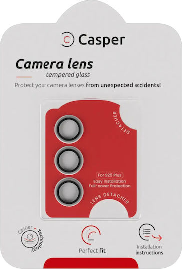Casper Camera Protection Tempered Glass for Samsung Galaxy S25 Plus