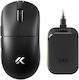 HW-A7V2 Wireless RGB Mouse de Gaming 26000 DPI Negru
