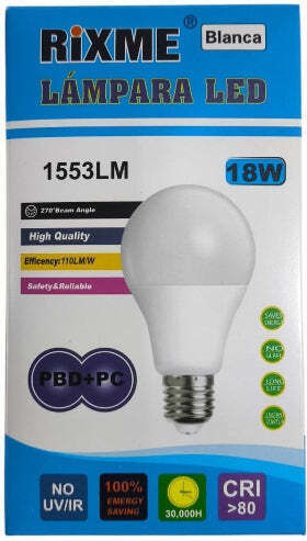 Bec LED 18W Pentru Dulie E27 Alb Cald 1553 Lumen