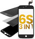 3 In 1 Front Glass + Frame + Oca Pre-installed Iphone 6s Black 2 Pack