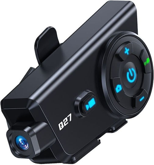 Q27 Interfon Unic pentru Cască de Motocicletă cu Bluetooth și Cameră