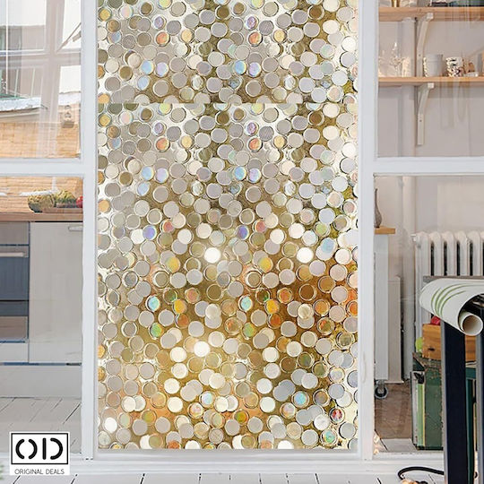 Matte Opaque Self-adhesive Film Glass Window Sun Protection Privacy Polka Dot Pattern 60 X 200 Cm Thickness 0.5 Mm Original Deals