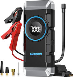 Avapow WP2 Tragbarer Batterie-Starter Auto & Motorrad 12000mAh mit Power Bank USB Pumpe Taschenlampe 12V