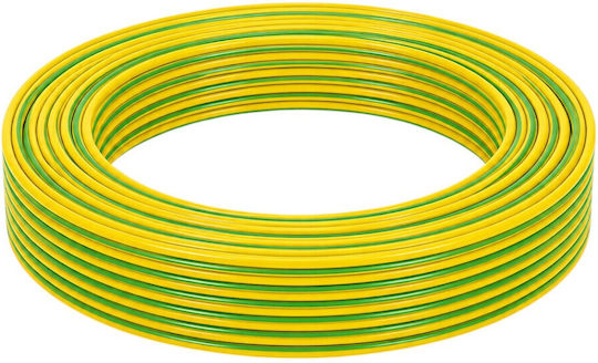 Rigid Electric Cable 1x2.5 Mm² 100 M Single-core Bv Yellow-green Pvc Insulation Cobi Smart