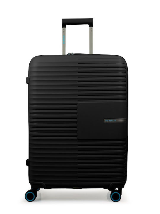 Bg Berlin Linea Medium Hard Black Suitcase with 4 Wheels Height 67cm
