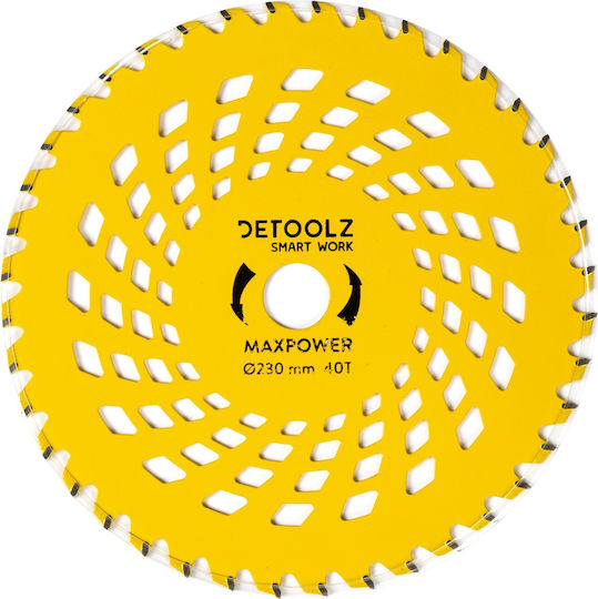 Detoolz Wood Cutting Disc With 40 Blades 230mm