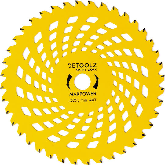Detoolz Wood Cutting Disc With 40 Blades 255mm
