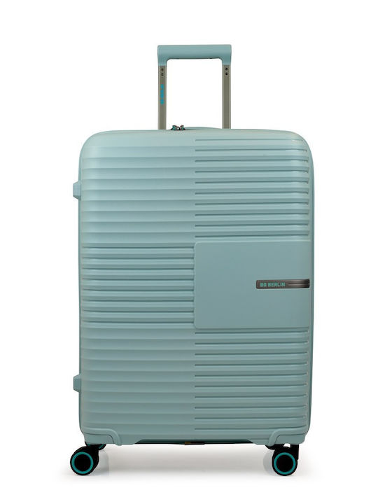 Bg Berlin Linea Medium Hard Green Suitcase with 4 Wheels Height 67cm