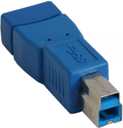 InLine USB-Konverter USB-A Weiblich zu USB-B Männlich Blau