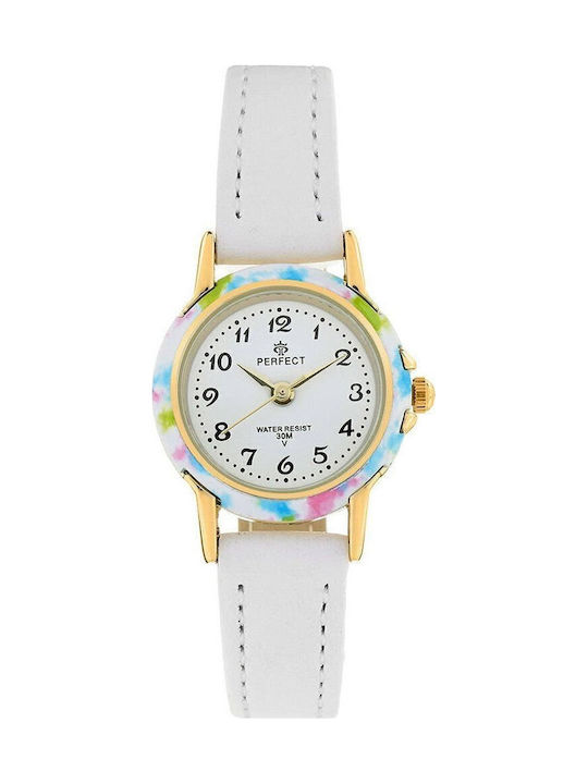 Perfect Мъжки Часовник 24mm На Батерия с Бял Металик Браслет