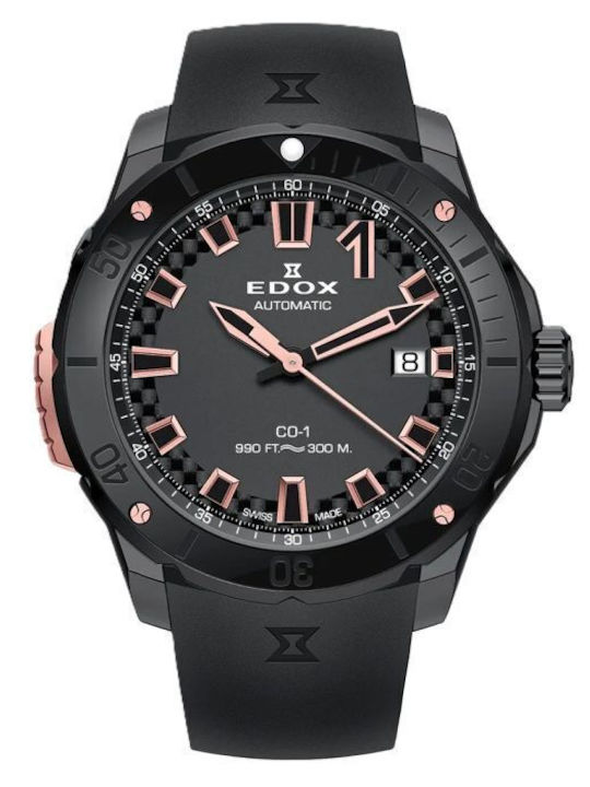 Men's Watch 42mm Automatic with Black Rubber Strap