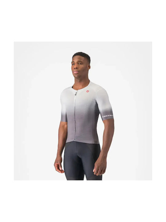 Castelli Tricou De Ciclism Pentru Bărbați Cu Mâneci Scurte Argintiu Castelli Tricou De Ciclism Pentru Bărbați Cu Mâneci Scurte Argintiu