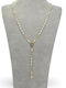 Rosary Necklace Made of Gold Plated Silver with Pearls