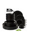 Miamio Negru Ceramică Set de Vase 16buc.