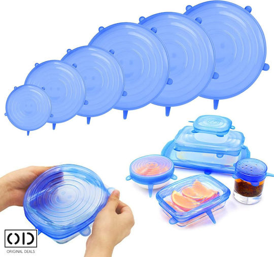 Capacul Containerului Din Silicon În Culoare Albastră Capacul Containerului Din Silicon În Culoare Albastră