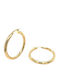 Earrings Hoops Gold 9K 375° 3 Mm Jewelry Weight 1.8 Gr Size 2.5 Cm