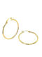 Earrings Hoops Gold 9K 375° 2 Mm Jewelry Weight 1.2 Gr Size 2.3 Cm