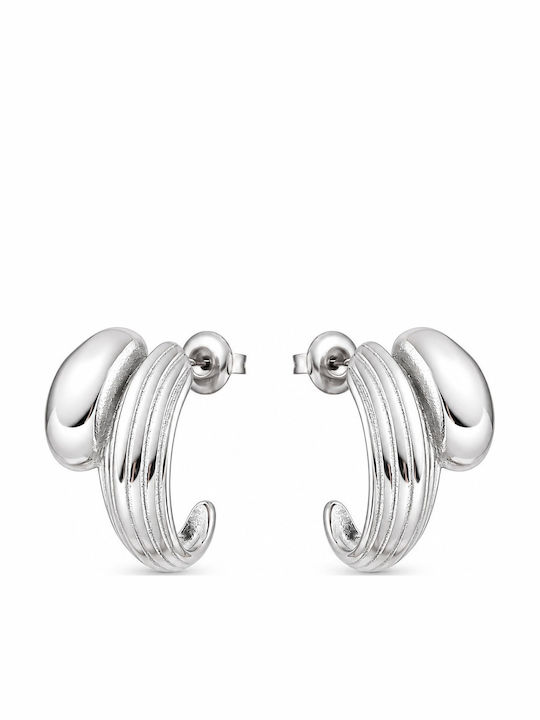 Asimi Women's Silver Earrings Stainless Steel Nickel Free 1 Pair