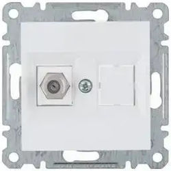Lumina2 Single Type F Connectors White Wl3250