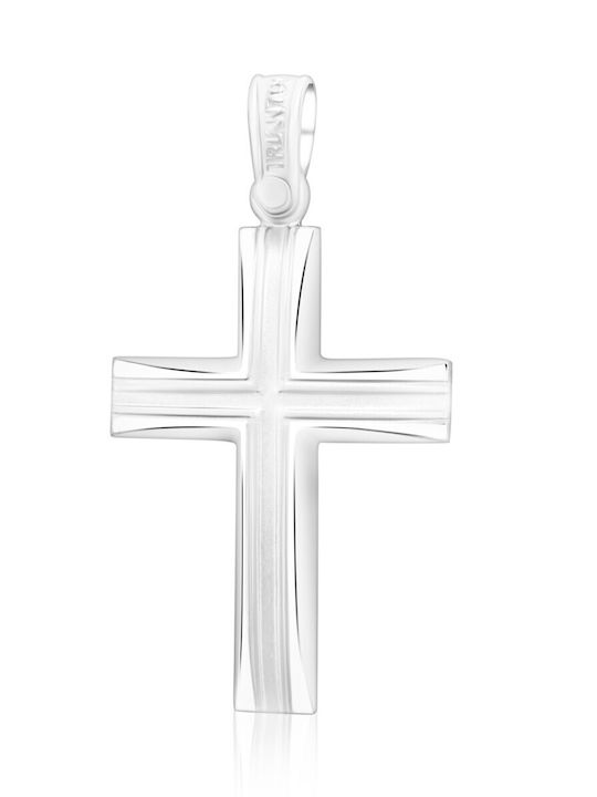 Chrilia White Gold Cross 9K Without Chain