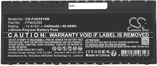 Батерия за лаптоп Fujitsu LifeBook E448 E5511 T939 U7410 U747 U757 Fmvnbp248 Fpcbp531 Lipo 14.4v 3450 Mah Cameron Sino