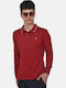 Polo Long Sleeve Red Blouse