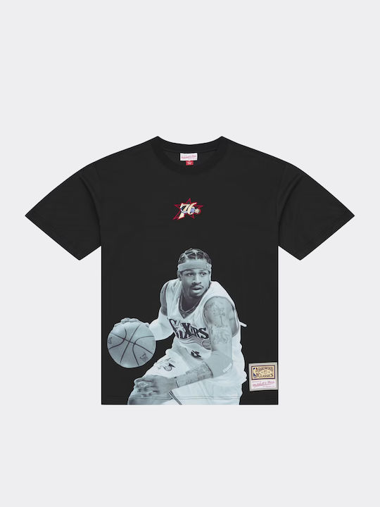Allen Iverson Philadelphia 76ers Спортна тениска Черна
