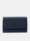 Dunkelblaue Damen-Schultertasche aus Leder