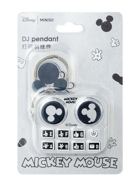 Schlüsselanhänger Dj Turntable Silber Retro Mickey Disney Modell K010