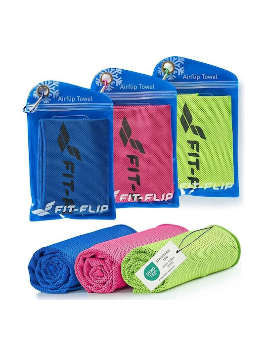 Set 3 Șervețele Instant Răcoritoare Airflip Ice Microfibră 100 X 30 Cm Efect Răcoritor Prin Evaporare Gât Cap Ideal Pentru Drumeții Alergare Tenis Fitness