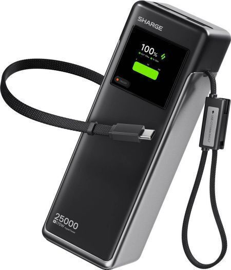 Sharge HyperTower 170 25000mAh 170W с USB-A порт и USB-C порт Черен