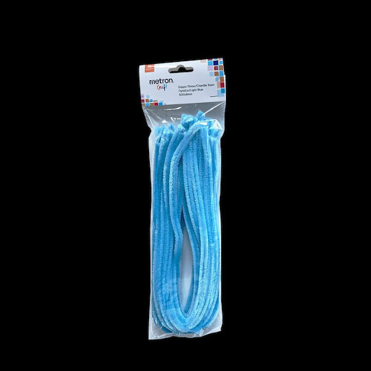 Metron Verschiedenes Bastelbedarf Rohrdrähte Blister 20 Stück 50x0.8cm Hellblau 5 Stück