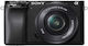 Sony A6100 Безогледален Фотоапарат Комплект (E PZ 16-50mm F3.5-5.6 OSS II) Черен