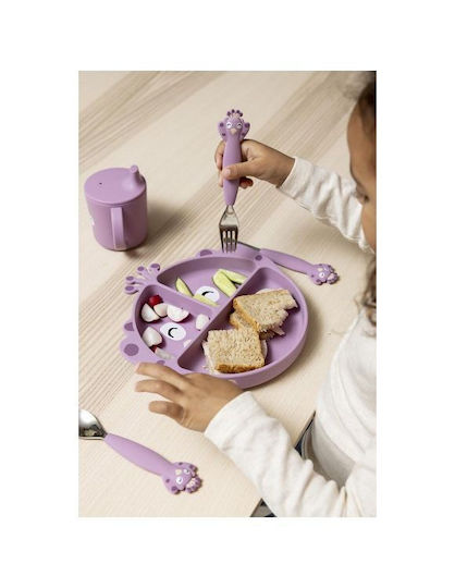 Trixie Set de Tacâmuri pentru Bebeluși din Silicon pentru 12+ Luni Galbene 3 Bucăți
