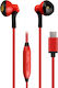 Lw-e03 In ear Handsfree слушалки с USB-C конектор Червен/Черен