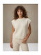 Women's Sleeveless Beige Sweater Y26626-Beige