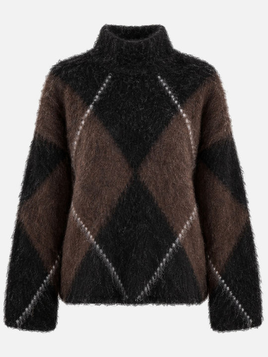 Women's Sweater Black Brown